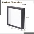 thumbnail image 3 of 4 Pack Shadow Box Frame, 8.7 x 8.7 in Black Shadow Box with 1.2 in Inner Depth, Double-Sided Clear Wood Deep Picture Frame for 3D Artworks, Dried Flower Specimens, Home Wall Tabletop Decor, 3 of 6