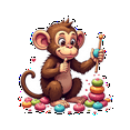 thumbnail image 3 of cartoon Monkey Theme Stickers, Waterproof Monkey Theme Sticker for Water Bottle Laptop Phone Cases Planner Skateboard Luggage Helmet Party Favor Decor, Ideal for Adults Teens Teacher Rewards, 3 of 9