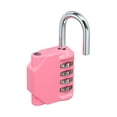 thumbnail image 4 of Candado de combinación de 4 dígitos de 3" de Uxcell, candado de combinación reiniciable de aleación de zinc a prueba de agua, rosa, 4 of 7