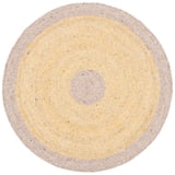 SAFAVIEH Braided Simon Bordered Reversible Area Rug, Gold/Beige, 5' x 5 ...