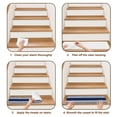 thumbnail image 6 of Navy Sage Striped Stair Treads Non Slip for Steps Modern Classic Stripe Rustic Country Farmhouse 7 Pcs Reusable Adhesive Stair Runner Mats for Dogs Elders Carpet Treads Rugs for Staircase 8x30 In, 6 of 9