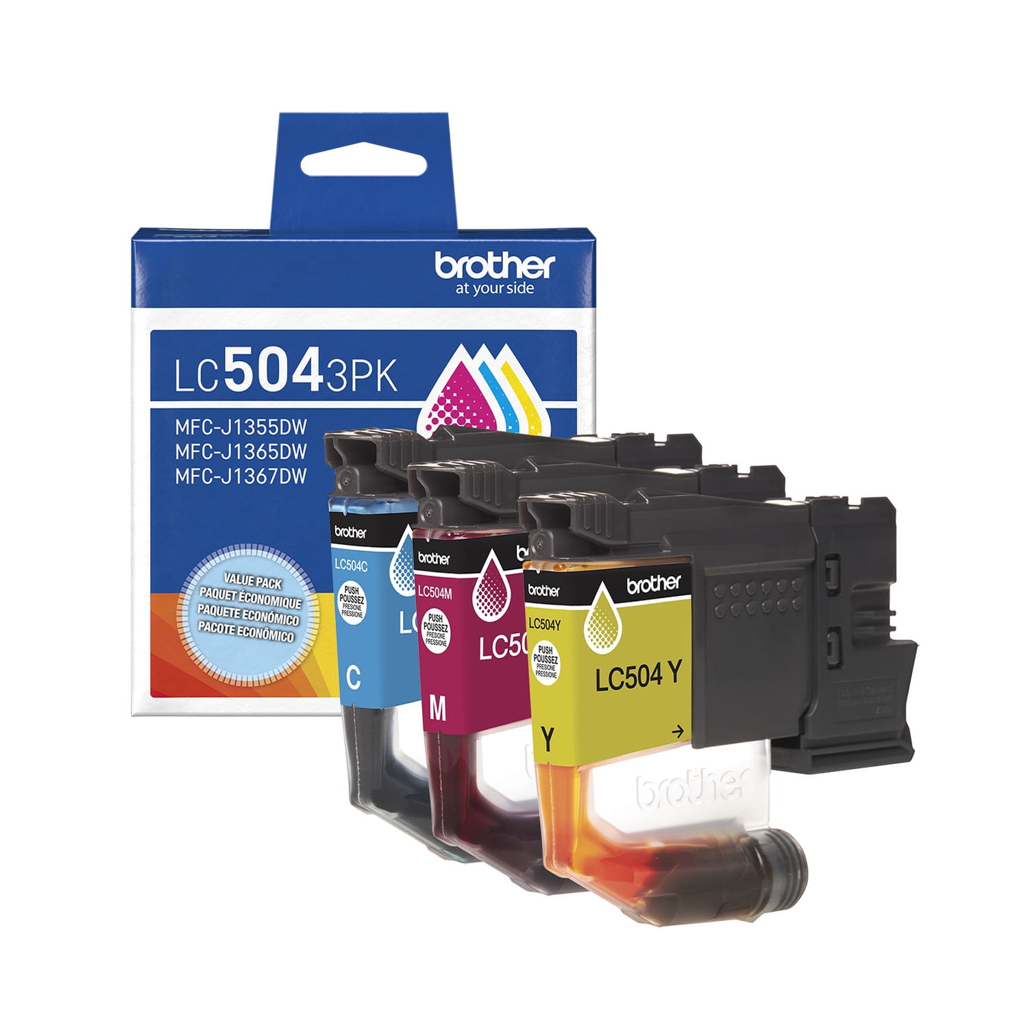 Brother, High-Yield Multi-Pack Ink, LC30134PKS, 4 Cartridges