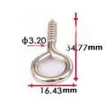 Hanging Hooks,Eyebolt,1.37 inches Stainless steel Heavy Duty Screw Eyes