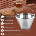 thumbnail image 4 of Filtre à Café en Acier Inoxydable, Convient au Remplacement du Filtre à Café, Filtre à Café Permanent à 4 Cônes, 4 of 5