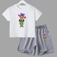 thumbnail image 3 of Conjunto de 2 piezas de camiseta y pantalones cortos de manga corta para niños y adolescentes de verano 2024, divertido juego de lucha, Anime, Cosplay, ropa de algodón para niños y bebés, 3 of 5