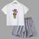 thumbnail image 3 of Conjunto de 2 piezas de camiseta y pantalones cortos de manga corta para niños y adolescentes de verano 2024, divertido juego de lucha, Anime, Cosplay, ropa de algodón para niños y bebés, 3 of 5