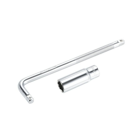 

Unique Bargains Socket Accessory Set 6-Point Deep Socket L-Shape Extension Handle with 1/4 Drive 0.51inch