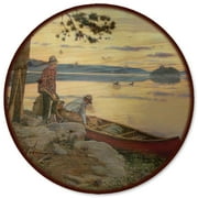 House & Homebody Co.  Song of the North Wood Lazy Susan - 18 x 18