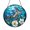 Acrylic 3.5 Inch, variant on Ocean Turtle Floral Stained Glass Style Window Hanging, Gentle Marine Animal Art Gift