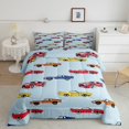 thumbnail image 2 of Manfei Extreme Sport Game Queen Comforter Set,Colorful Race Car Bedding Sets,Red Blue Orange Bedding Comforter Set For Teens,Luxury Bedroom Decor Reversible,3-Piece, 2 of 8