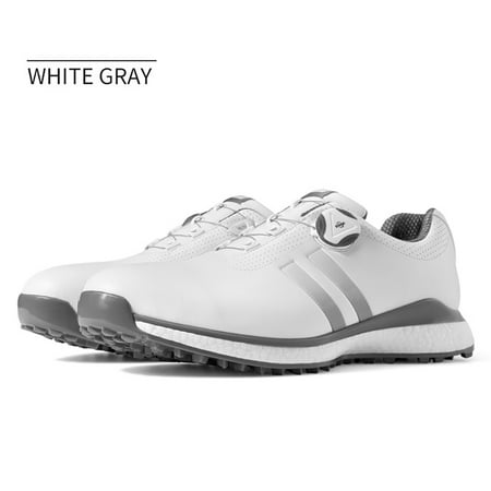 

Pgm men’s golf shoes men’s waterproof and anti-skid Tpu sports shoes button sports casual wear microfiber leather XZ172 white
