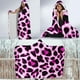 thumbnail image 4 of Manta con capucha estampado leopardo rosa, 4 of 5
