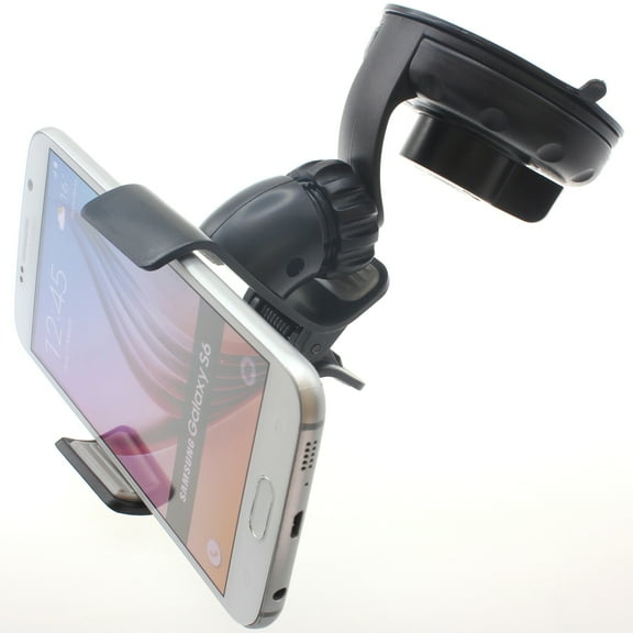 Windshield Car Mount for CAT S62 Phone - Holder Glass Cradle Rotating Clip Suction R5D