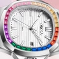 thumbnail image 4 of Reloj Onola Leather Rainbow Diamond Quartz Color De La Correa Negro, 4 of 6