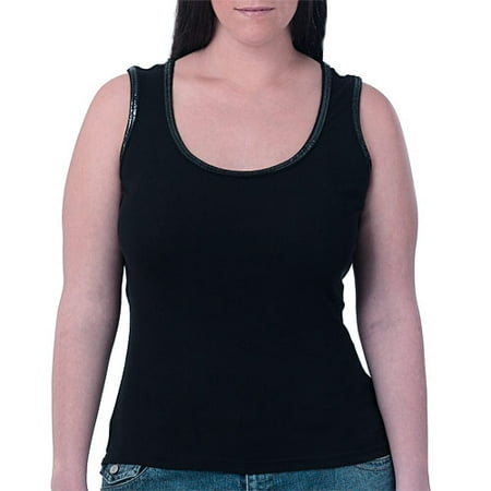 Metro7 - Women's Plus Sequin-Trim Tank