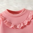 thumbnail image 4 of Splozh Toddler Girls Sweatshirt Toddler Baby Boy Girl Fleece Pullover Sweatshirt Solid Color Crewneck Blouse Shirt Tops Warm Fall Winter Clothes Red,12-18 Months, 4 of 6