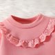 thumbnail image 2 of Gibobby Sudadera playera de manga larga con cuello redondoCamiseta de manga larga con volantes para niñas pequeñas(Rojo, 12-18 Meses), 2 of 5