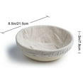 thumbnail image 2 of 1 cesta redonda para fermentación de pan, tamaño 22 x 8,5 cm, capacidad para 500 g de masa, Banneton Brotform de ratán, fermentación de masa agria, pan artesanal, 2 of 7