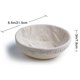 thumbnail image 2 of 1x Cesta de fermentación redonda para pan, tamaño 22 x 8,5 cm, capacidad para 500 g de masa, Banneton de ratán, fermentación de masa madre, pan artesanal, 2 of 7