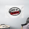 thumbnail image 1 of Fitness Tapestry, Let It Burn Gym Workout Strong Training Motivation Active Healthy Life Grunge, Wall Hanging for Bedroom Living Room Dorm Decor, 60W X 40L Inches, Red Black White, by Ambesonne, 1 of 2