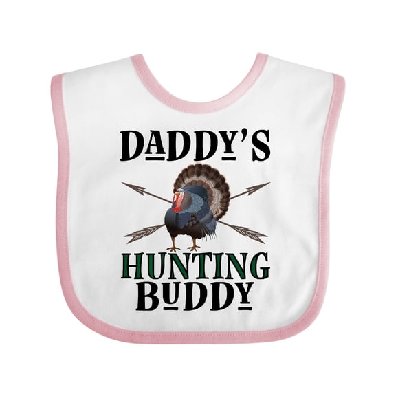 Inktastic Turkey Hunter Daddys Hunting Buddy Boys Baby Bib