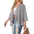 thumbnail image 4 of Cueply Women's Cardigan 3/4 Sleeves Lightweight Casual Open Front Shrug Drape Knit Sweater Tops, 4 of 7