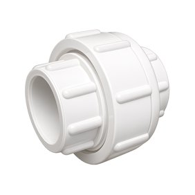 Schedule 40 PVC Union 6 Inch, Slip Socket Connection, Removable Pipe Fitting for Plumbing & Irrigation Systems