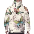 thumbnail image 7 of Daiia Flying Butterflies-1 for Men's Fashion Hoodies & Sweatshirts with Kangaroo Pocket Hooded Sweatshirt Breathable & Moisture Wicking-Large, 7 of 7