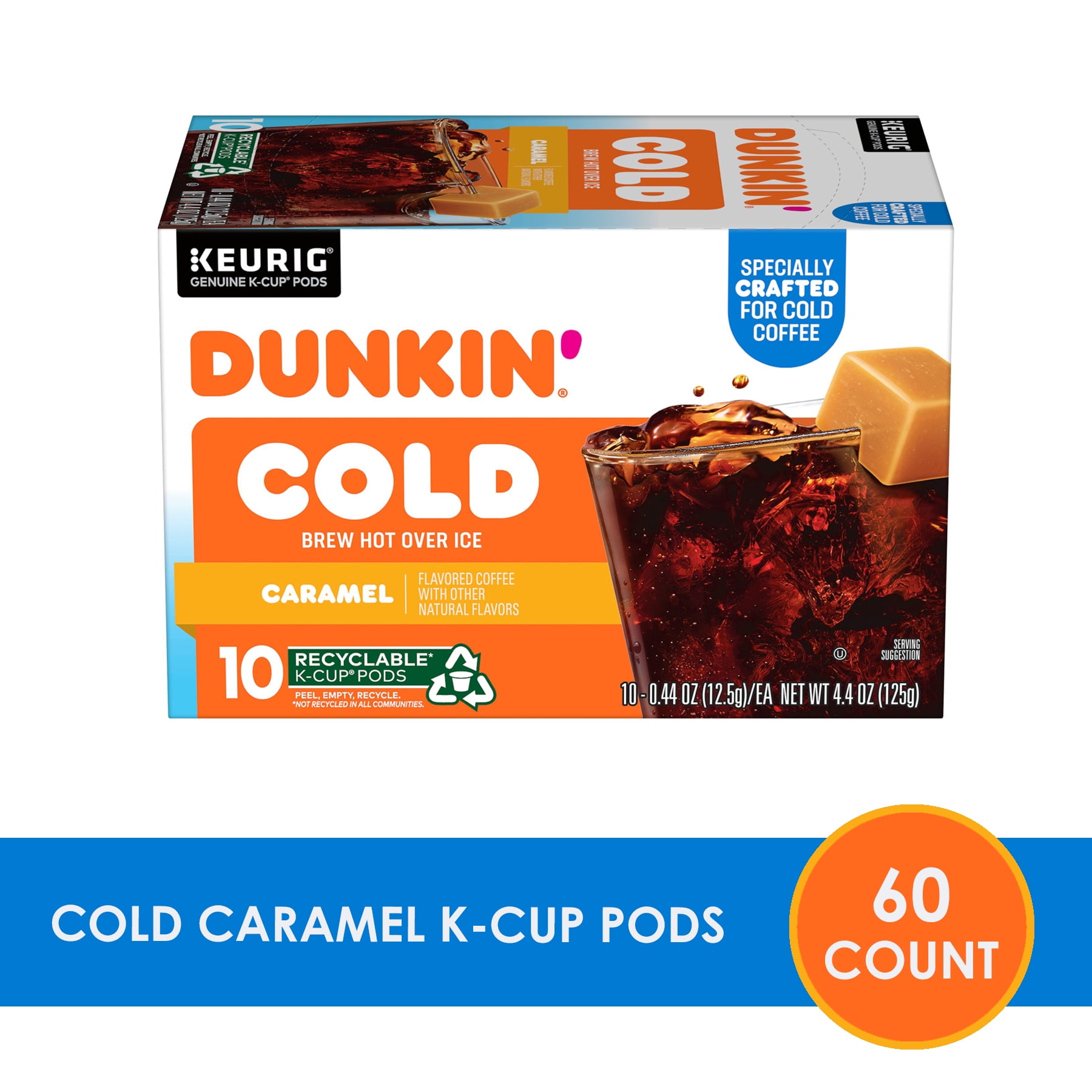 DUNKIN DONUTS COLD BREW HOT OVER ICE KCUP PODS 10CT