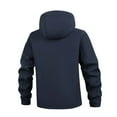 thumbnail image 5 of Mens Jacket Windproof Softshell Full Zip Hooded Coat Casual Fall Winter Warm Thickened Lightweight Outdoor Activities Jackets for Men Blue XXL, 5 of 5