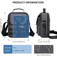 thumbnail image 7 of WITZMAN Crossbody Bag for Men Small Travel Messenger Bag Shoulder Purse Side Bag for Work Traveling(B708 Silvery Grey), 7 of 7