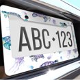 thumbnail image 6 of 1 Pcs Watercolor Sea Turtles and Jellyfish License Plate Frame,License Plate Cover for Car Decorative Parts,Aluminum License Plate Bracket Holder Rust-Proof for US Standard Car, 6 of 8