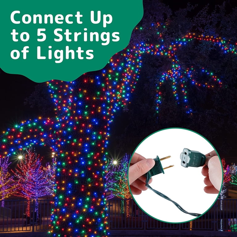 Prextex Christmas Lights (40 Feet, 200 Lights) – Multi Color