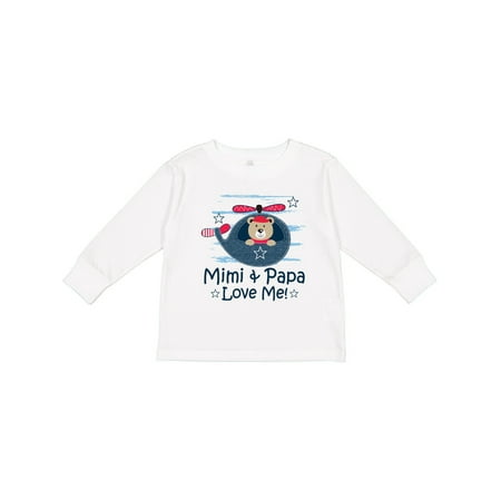 

Inktastic Mimi and Papa Love Me Boys Gift Toddler Boy Girl Long Sleeve T-Shirt