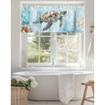 thumbnail image 4 of Blue Coastal Valances for Windows Sea Turtle Starfish Coral Summer Ocean Valance Rod Pocket Light Filtering Short Window Treatments Curtains for Kitchen Bathroom Living Room Bedroom, 42 x 12 Inch, 4 of 7