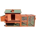 thumbnail image 4 of Omitree NEW 98" Wheel Solid Wood Chicken Coop Backyard Hen House 4-6 Chickens with Nesting Box, 4 of 9