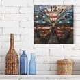 thumbnail image 6 of Butterflies American Flag Wall Clock Square Silent Non Ticking Battery Operated Clock for Home Bathroom Kitchen Bedroom Living Room, 6 of 8