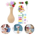 thumbnail image 3 of OUSITAID 2 Sets Flower Craft Handmade Kit Kid Vase Art Toy DIY Activity Gift Crafts, 3 of 6