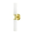 thumbnail image 6 of Livex Lighting Aero 2-Light Glass & Metal ADA Vanity Sconce in Satin Brass, 6 of 15