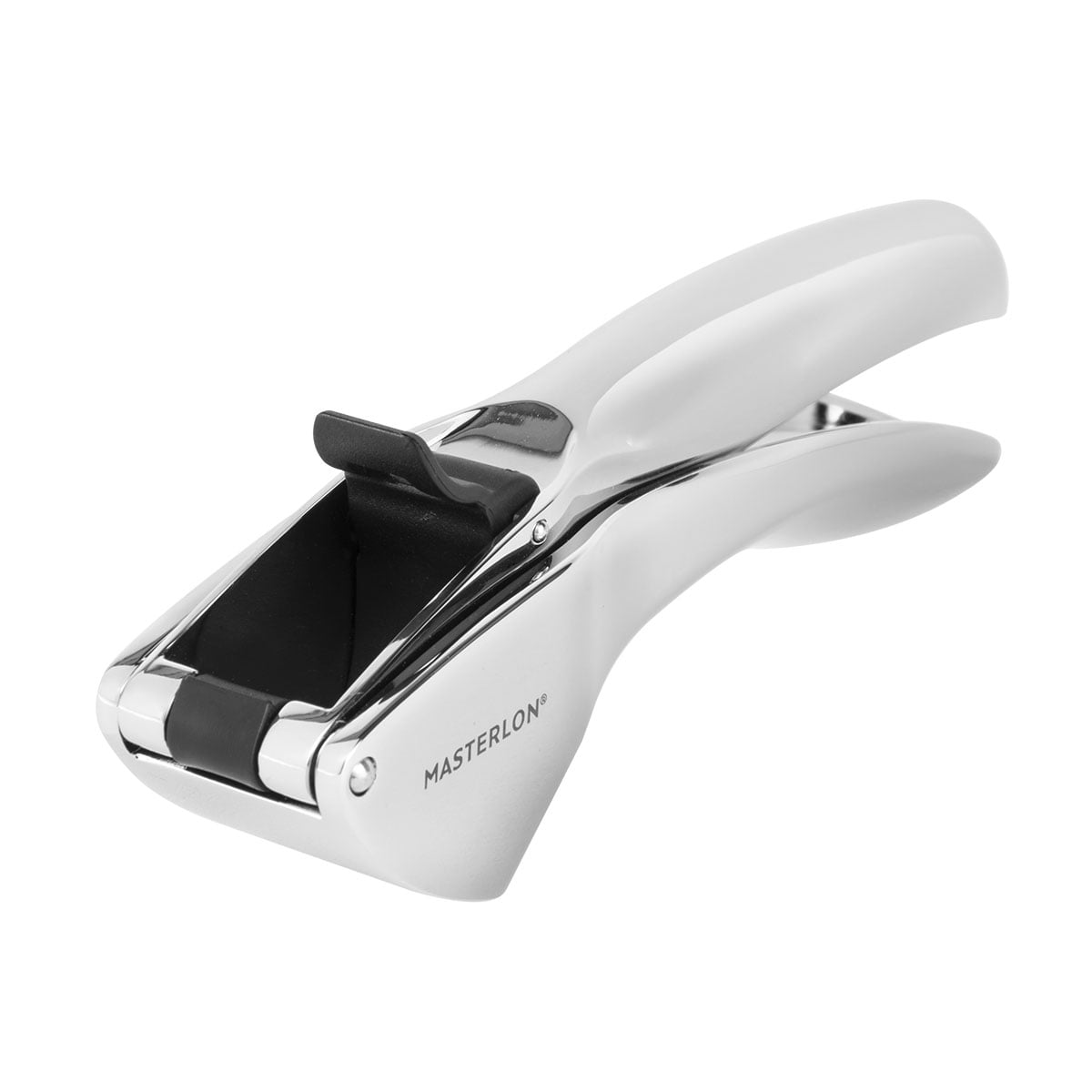 MasterPan Zinc Alloy Garlic Press with Easy Flip Lever