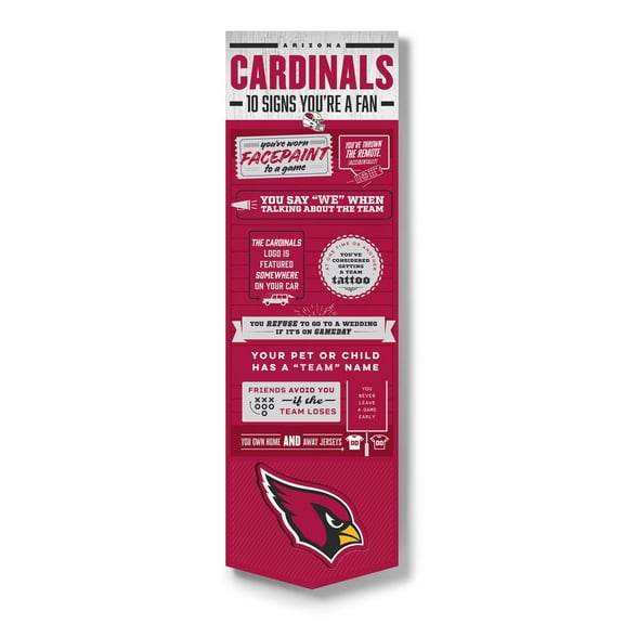 YouTheFan NFL Arizona Cardinals 3D Top 10 Wall Art