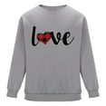 thumbnail image 3 of Generic Mens Valentines Sweatshirts Trendy Love Heart Printed Crewneck Shirts Long Sleeve Loose Crewneck Casual Tee Tops, 3 of 5