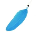 thumbnail image 4 of 2pcs Iron Woven Web/Net with Feather Decorations with Wood and Plastic Beads Covered with Lint and Cord Deep Sky Blue 675mm, 4 of 4