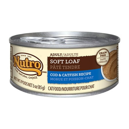 Nutro Adult Cat Soft Loaf Cod And Catfish Recipe Canned Cat Food (Pack Of 24)