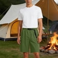 thumbnail image 2 of lcziwo Men's Shorts Big and Tall Outdoor Hiking Cargo Shorts Multiple Pockets Solid Color Summer Beach Work Shorts Army Green XXL, 2 of 10