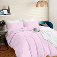 thumbnail image 2 of EGYLIN 800 Thread Count Duvet Cover set 100% Luxury Soft Egyptian Cotton with Zipper Closure 3 Pic Duvet Set - Pink , King/Cal King (94x104), 2 of 5