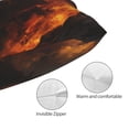 thumbnail image 3 of Goofa Cool Flame Lion A Print Plush Throw Pillow Case, Soft Velvet with Hidden Zipper, Decorative Cushion Cover for Sofa, Bed, Car, and Home Décor-20"x30", 3 of 6