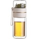 thumbnail image 1 of Botella de té de vidrio de doble pared con infusor, vaso de té con infusor, botella de té portátil para té suelto, taza de té de viaje con colador, taza de té de doble uso, 1 of 4