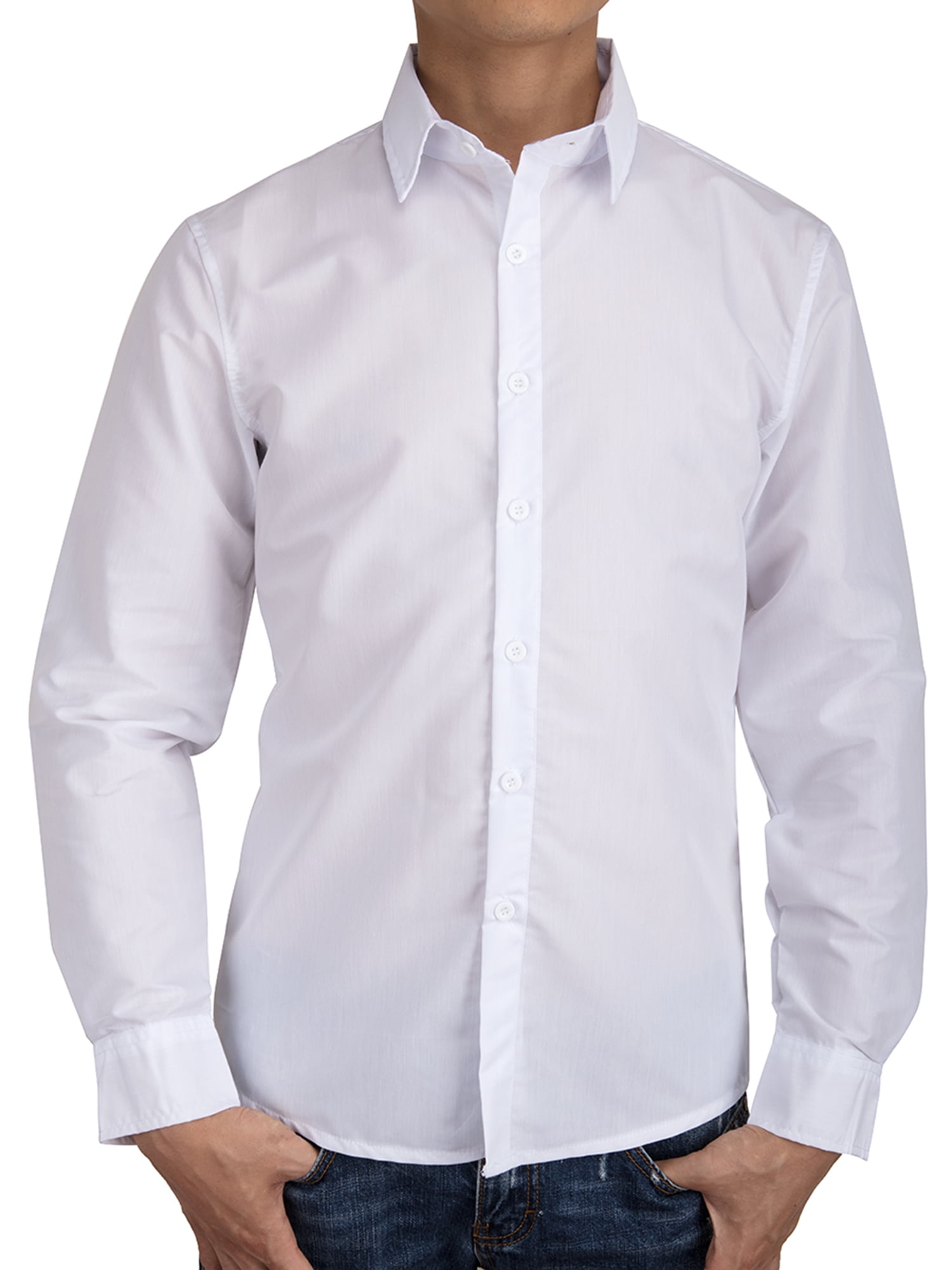mens white dress shirts walmart
