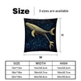 thumbnail image 5 of Whale Decorative Bed Pillow Covers Throw Pillows Set with Unique Patterns for all Occasions - 16x16, 18x18, 20x20 inches - 2 Pack Pillow Inserts Included, 5 of 6